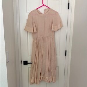 Son de flor butterfly sleeve dress in seashell pink XS